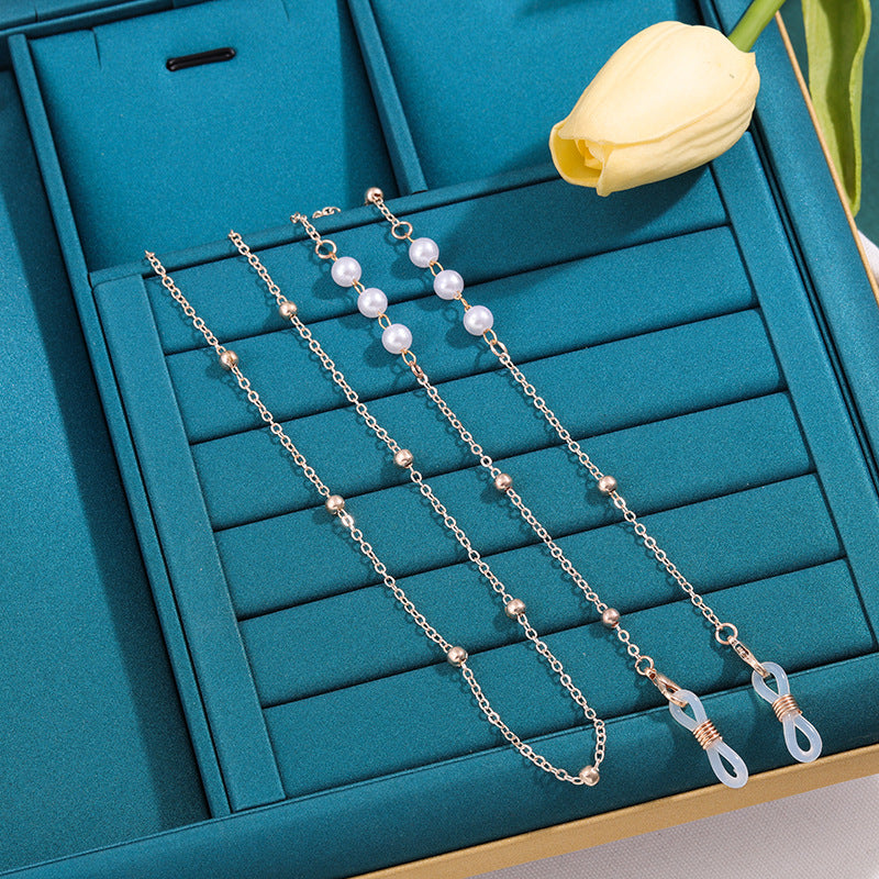 Elegante Perlen Brillenhalter Kette Brehn