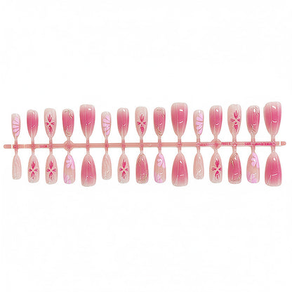 Künstlerisches florales Ombre Drucknagel-Set Brehn