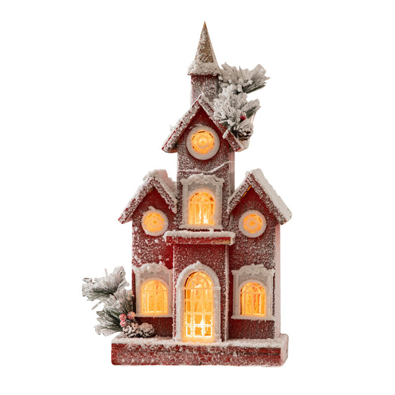 Dekorative Winter Cottage Laterne