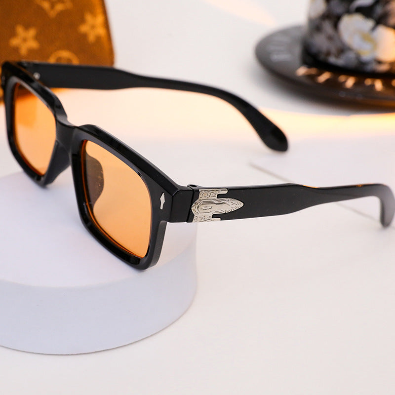 Damen elegante rechteckige Sonnenbrille mit speziellem Rahmen Brehn