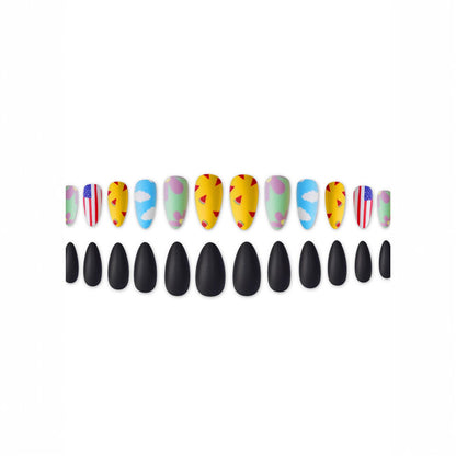Kreatives thematisiertes Press-On-Nagelset Brehn