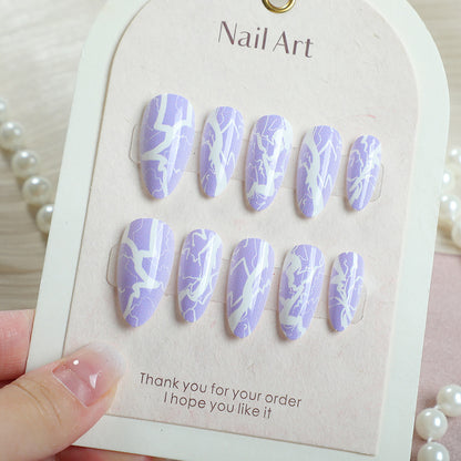 Künstlerisches Press-On Nagelkunst-Set mit Blitzdesign Brehn