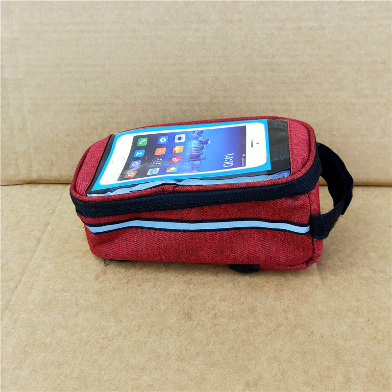Touchscreen Oberrohr Fahrradtasche mit wasserdichtem Fach und reflektierendem Streifen Brehn