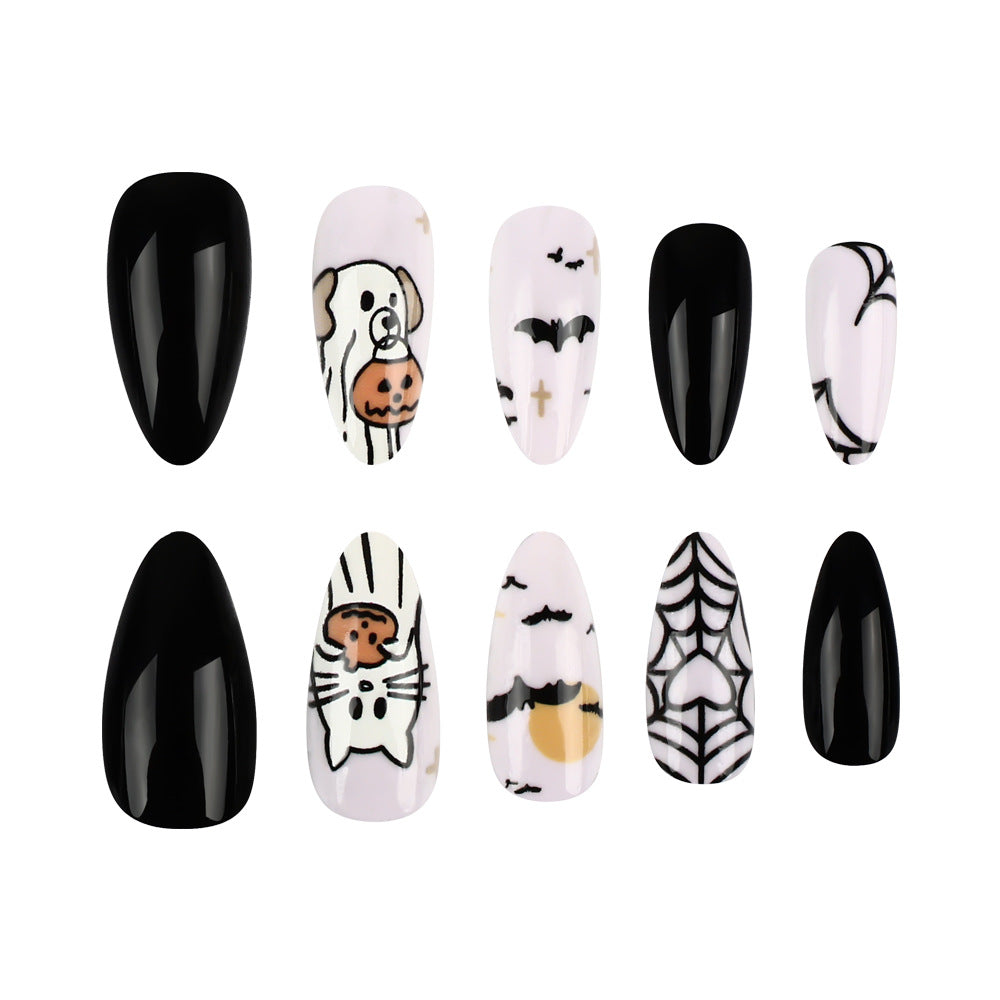 Künstlerische Halloween-Themen Press-On Nagelkollektion Brehn