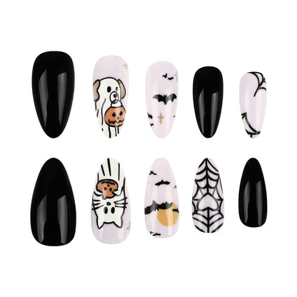 Künstlerische Halloween-Themen Press-On Nagelkollektion Brehn