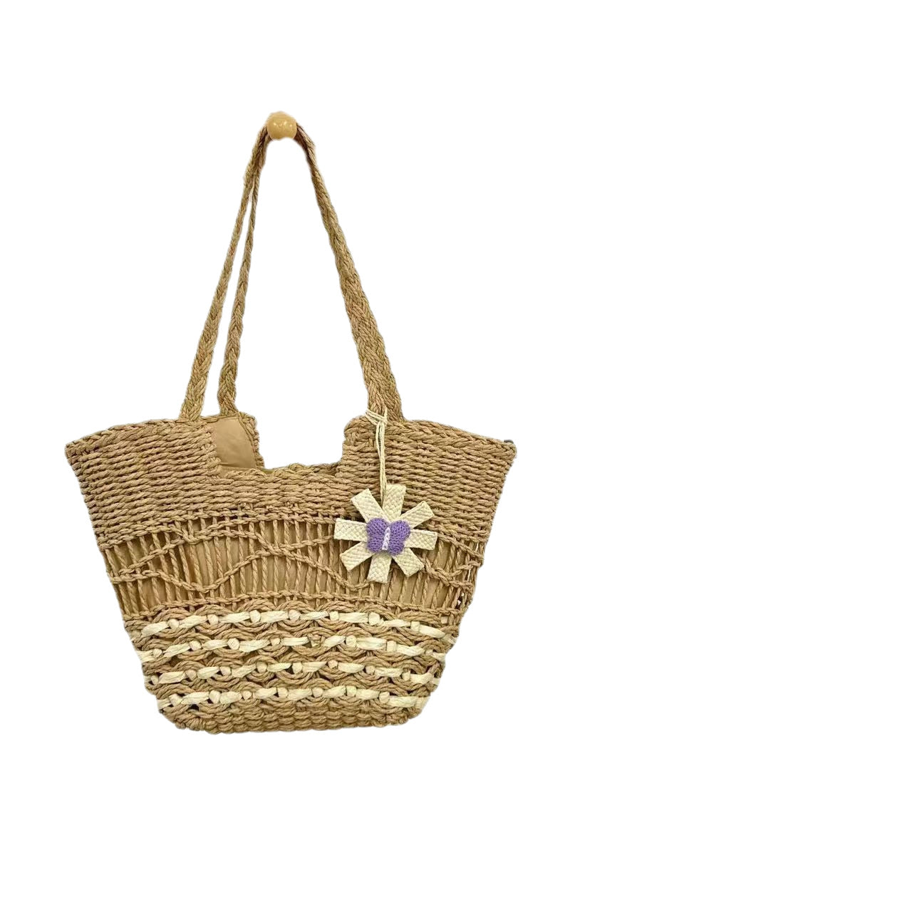 Handtasche mit Kunstvollem Blumenmotiv Brehn