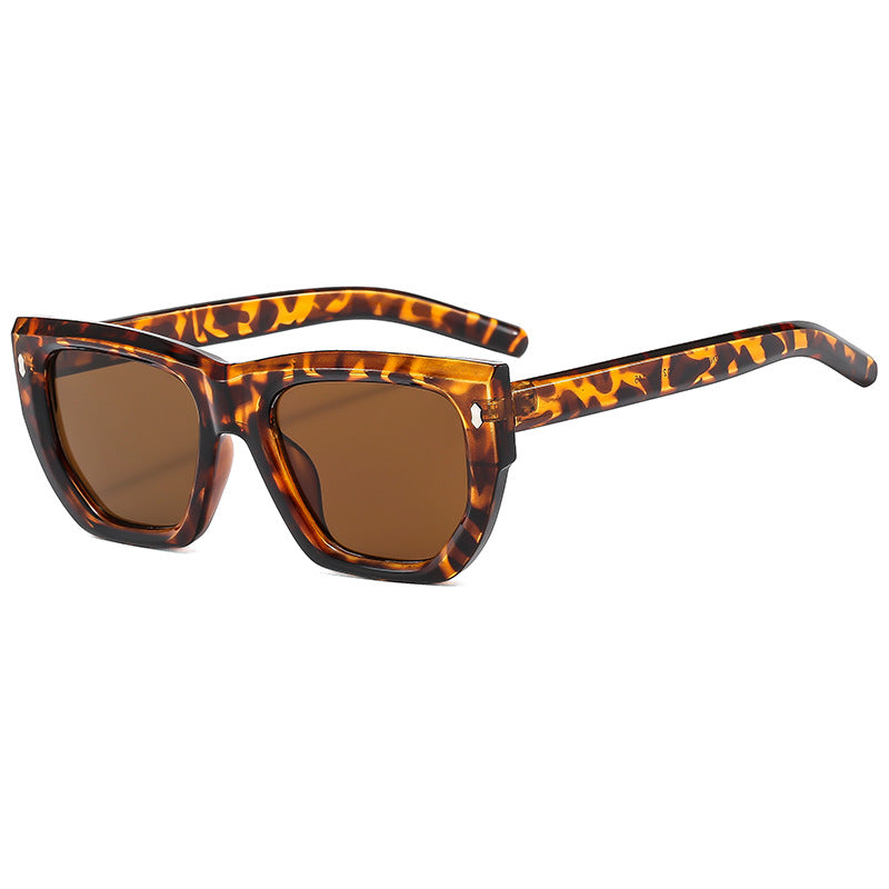 Damen Designer-Sonnenbrille mit modernem geometrischem Rahmen und UV-Schutz Brehn