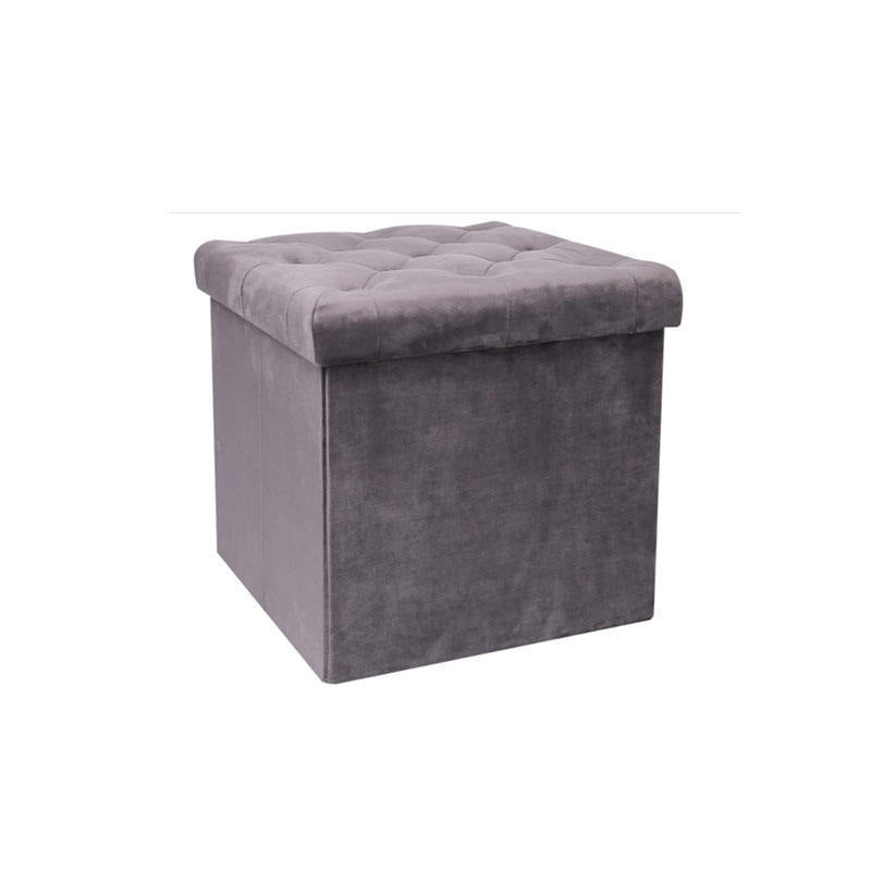 Stylischer Samt Aufbewahrungs-Hocker Brehn