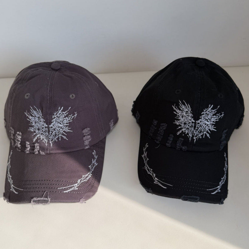 Damen Distressed Graphic Snapback Cap Brehn