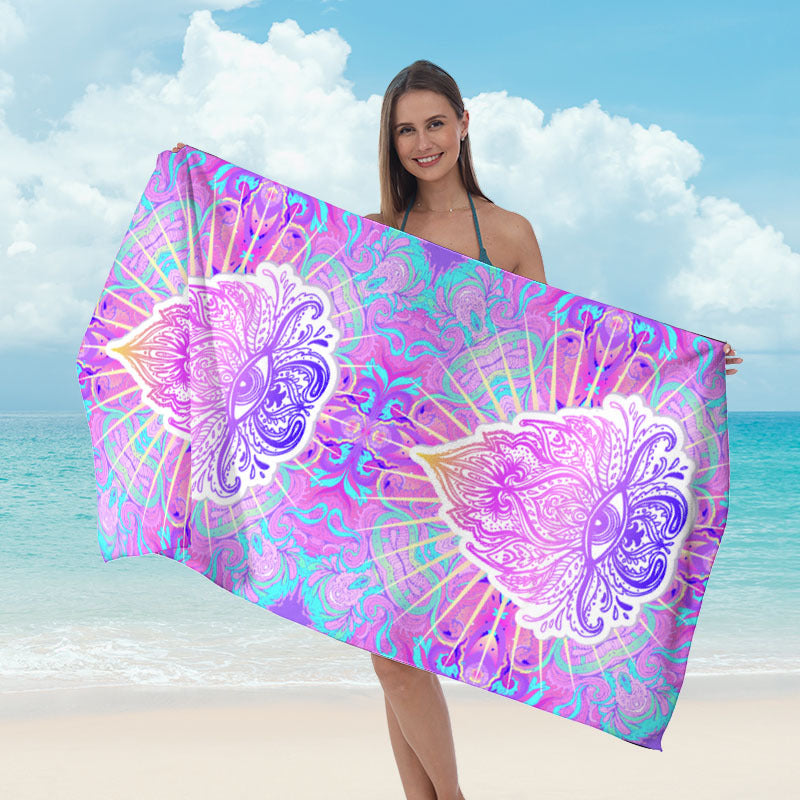 Strandtuch mit tropischem Palmblatt-Design Brehn