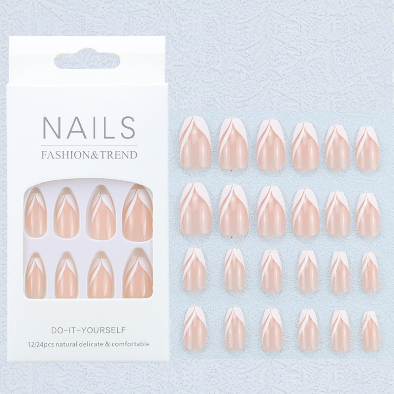 Künstlerisches Grafik Press-On Nagelset Brehn