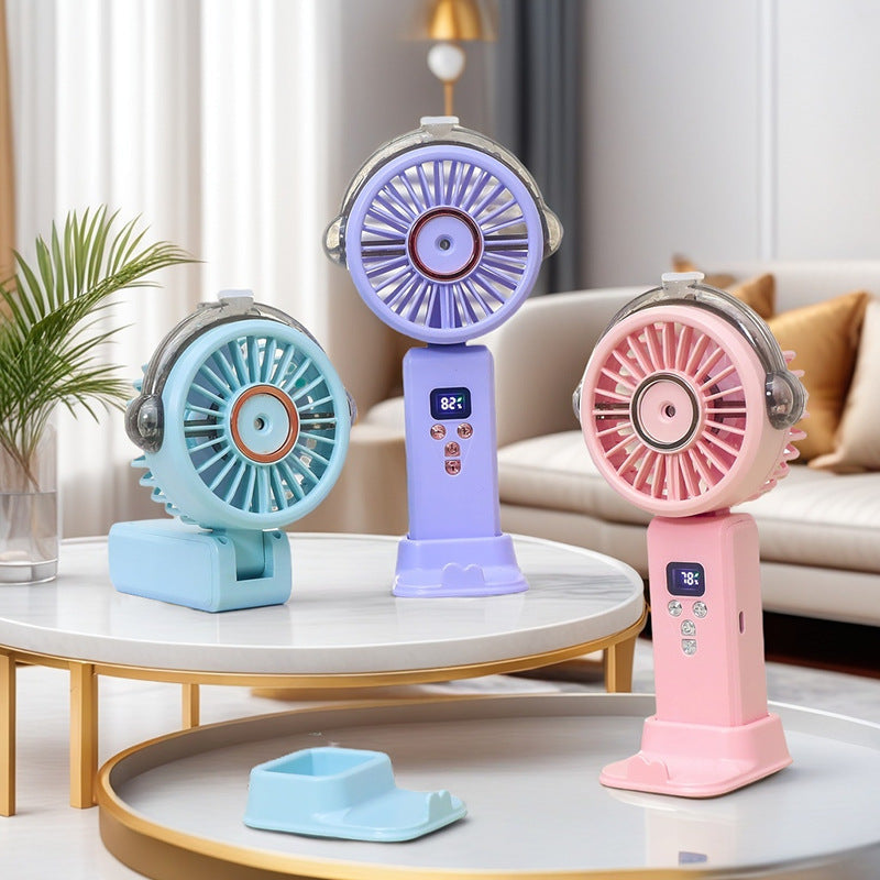 Frauen Tragbarer Wasserbesprüher Ventilator mit Digitalsteuerung Brehn