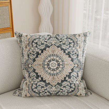 Decorative Medallion Jacquard Throw Pillow Cover