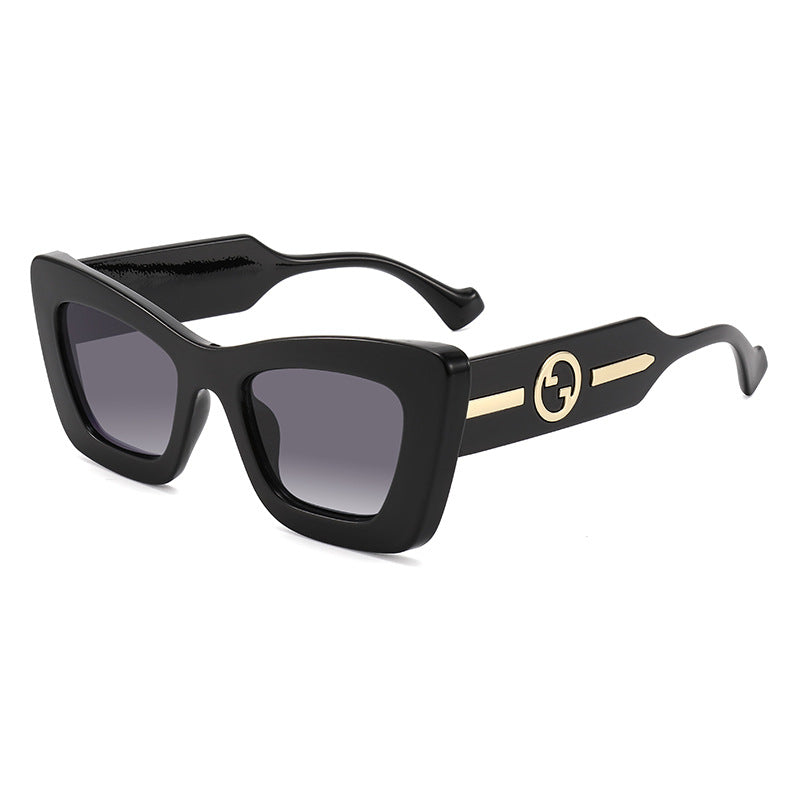 Damen Designer-Sonnenbrille mit markantem geometrischen Rahmen und hochwertiger Verarbeitung Brehn