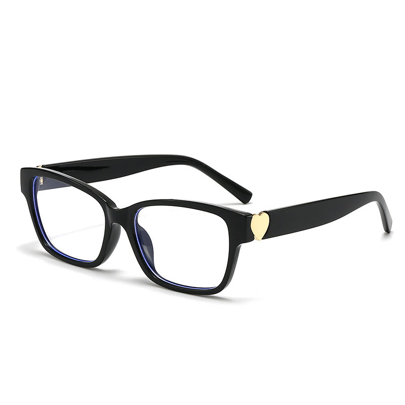 Damen modische quadratische Sonnenbrille mit Herz-Akzenten Brehn