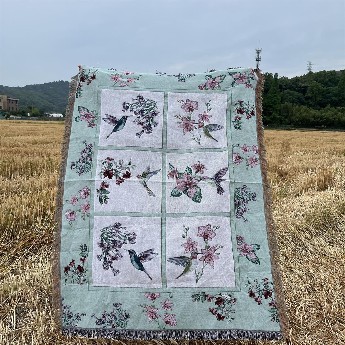 Elegante Blumen-Wohn blanket