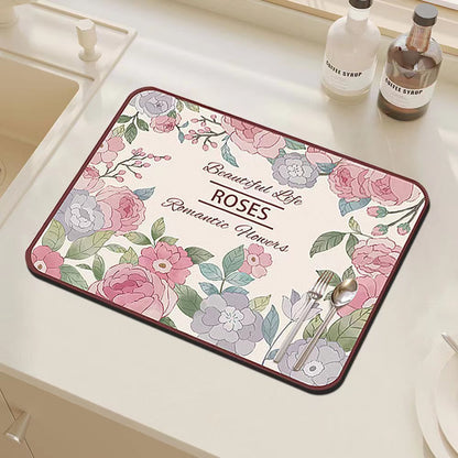 Florale dekorative Küchenmatte Brehn