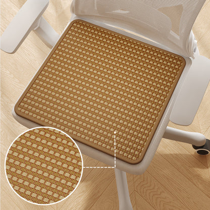 Breathable Woven Rattan-Style Office Chair Seat Cushion Pad
