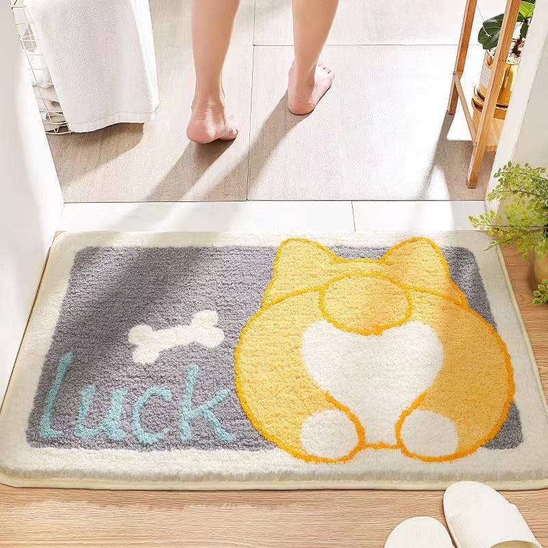 Verspielte katzenmotivierte Badematte