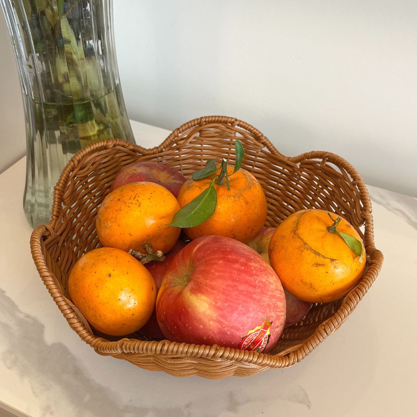 Damen Dekorativer Korb im Blumenform Brehn