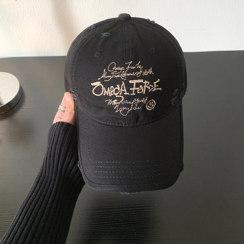 Damen Distressed Graphic Verstellbare Baseballkappe Brehn