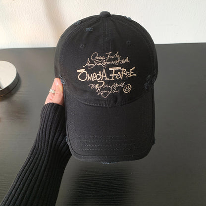 Damen Distressed Graphic Verstellbare Baseballkappe Brehn