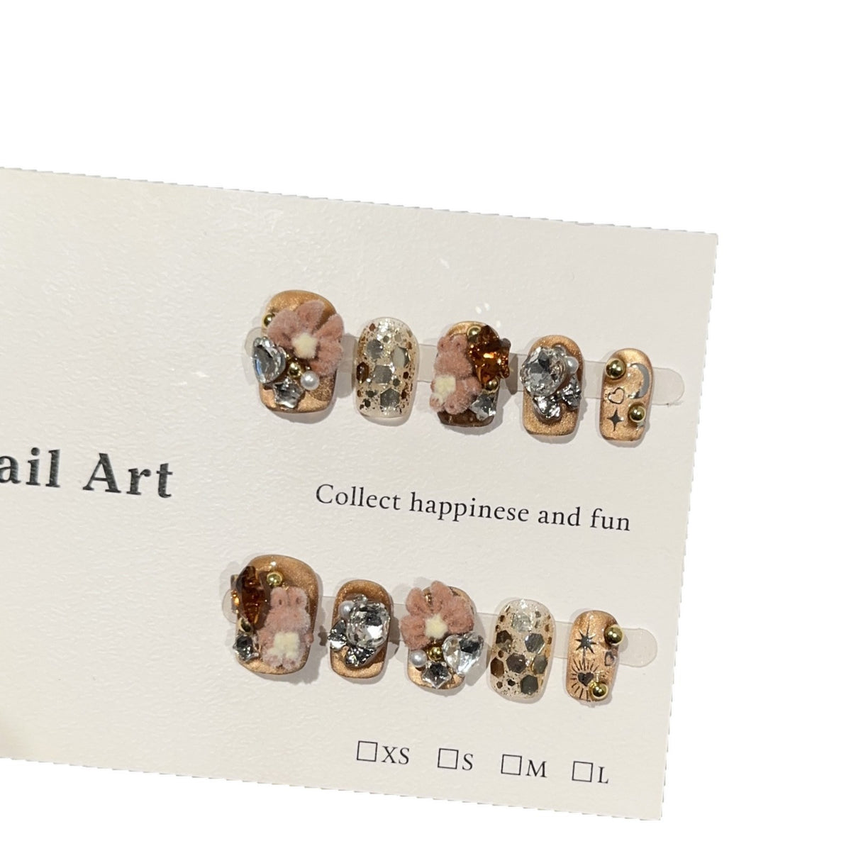 Künstlerisches floral verziertes Press-On-Nagelset