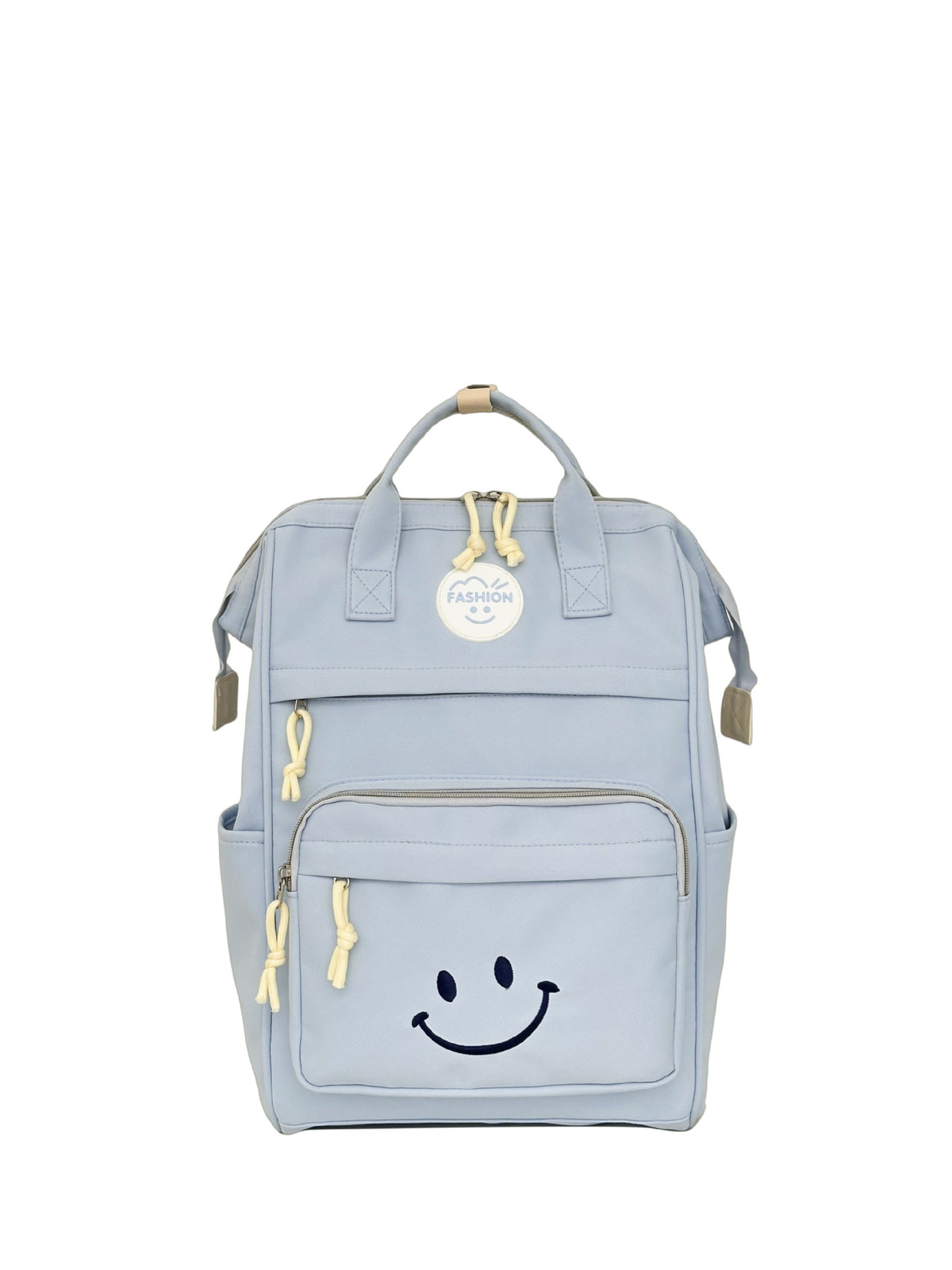 Trendy Multi-Taschen Smiley-Gesicht Rucksack Brehn
