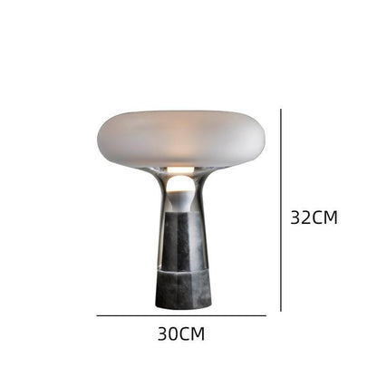 Moderne Glas Tischlampe mit Marmorbasis