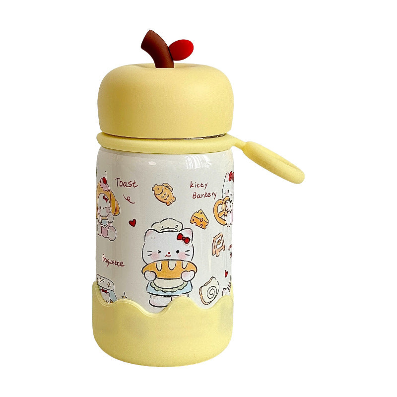 Damen tragbare Kaffeetasse mit kreativem Deckel Brehn