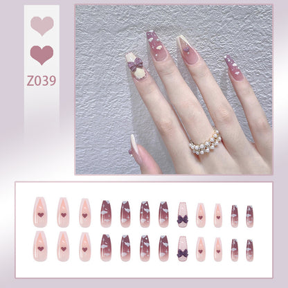Elegantes dekoratives Press-On-Nagelset