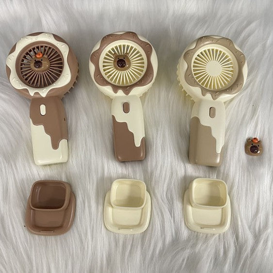 Unisex Tragbarer USB Mini-Ventilator mit mehreren Geschwindigkeitsstufen und flexibler Neigung Brehn