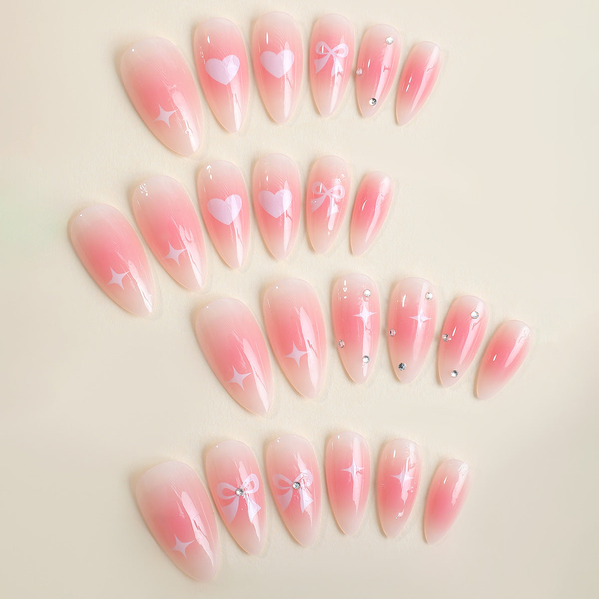 Dekoratives Theme Press-On Nagelset Brehn