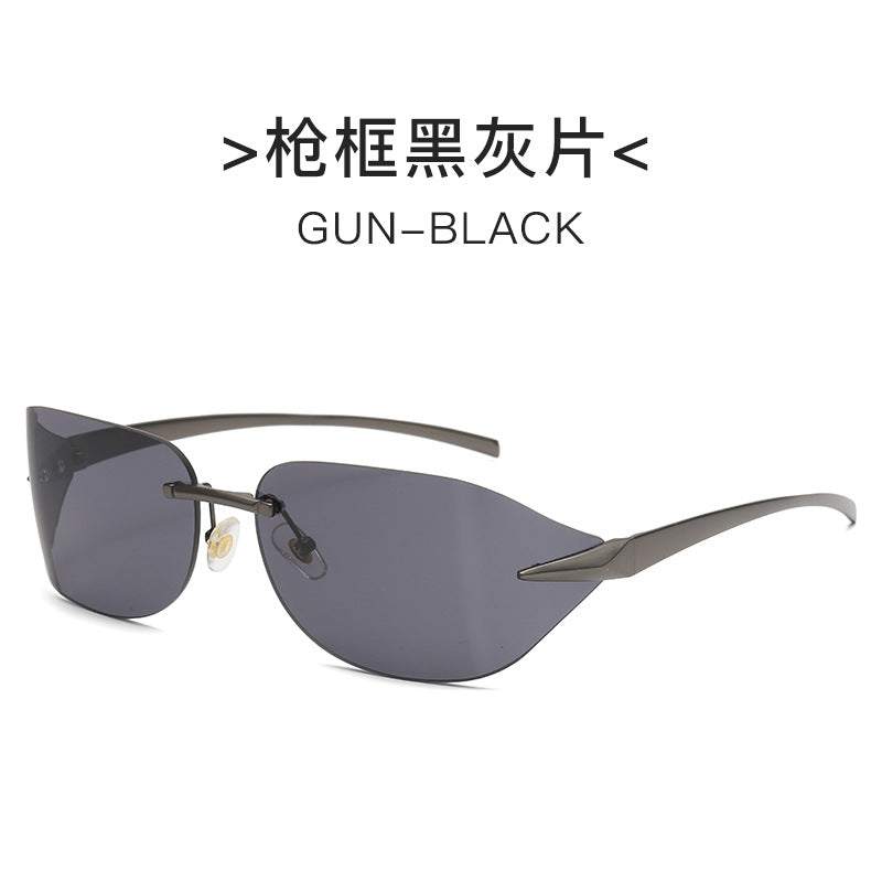 Damen futuristische Sonnenbrille mit elegantem minimalistischem Design Brehn