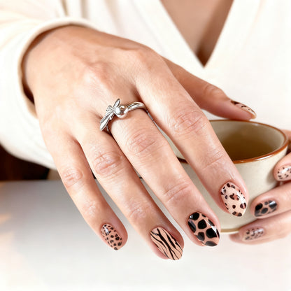 Trendige Tierdruck Nagelkunst Set Brehn