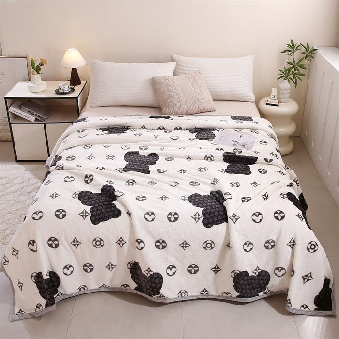 Damen weiche Plüsch-Decke mit verspieltem Design Brehn