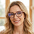 Damen Modische Cat-Eye Brille mit transparentem Rahmen Brehn