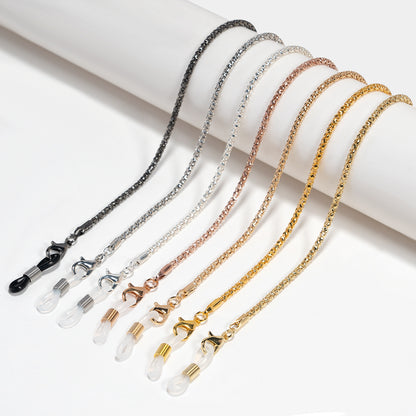 Elegante versilberte Brillen Kette Brehn