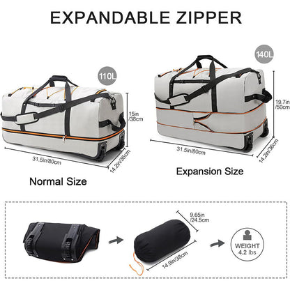 Rolling Travel Duffle Bag mit adaptiven Rädern Brehn