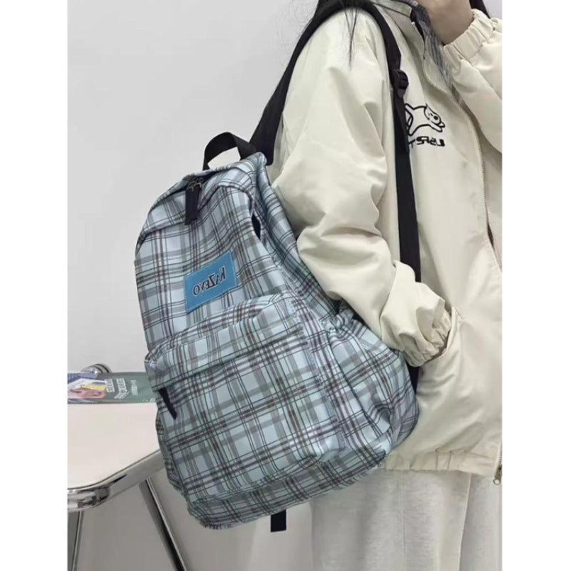 Stylischer kariert gemusterter Laptop-Rucksack Brehn