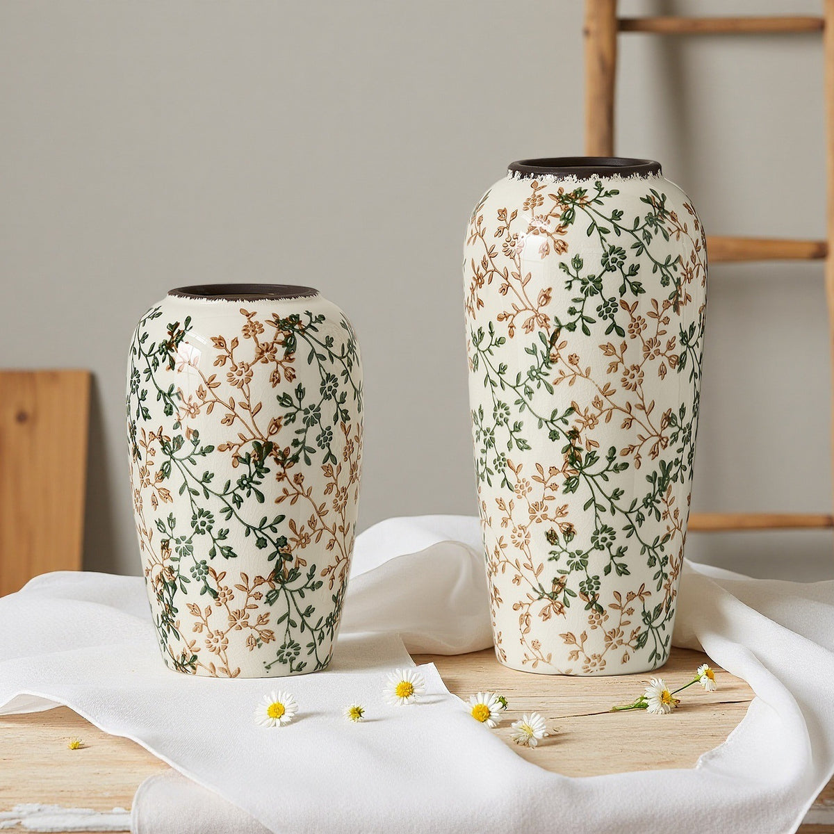 Florale Keramikvase Brehn