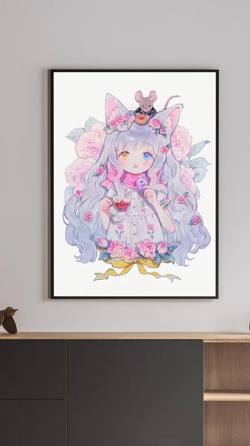 Illustriertes Fantasy-Charakter-Leinwand-Kunstdruck Brehn