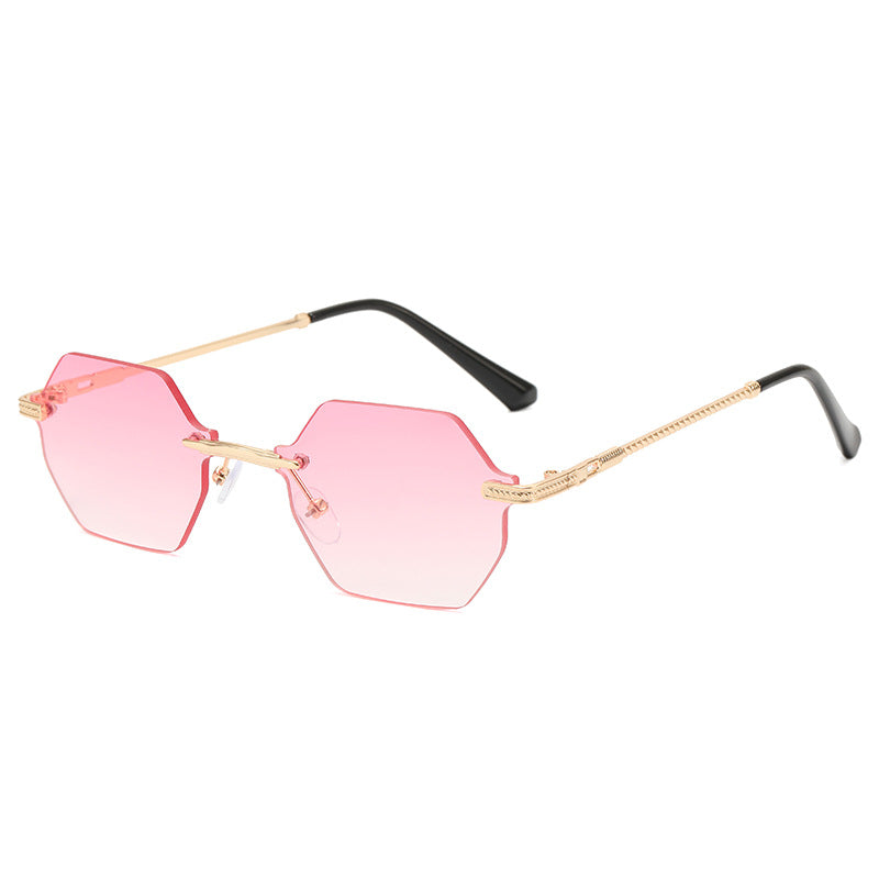 Damen hexagonale Designer-Sonnenbrille mit hochwertigem Metallrahmen Brehn