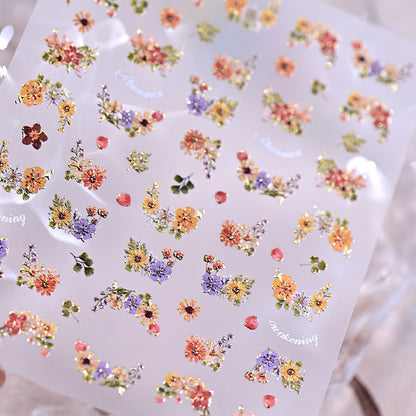 Floral Nagelkunst Aufkleber