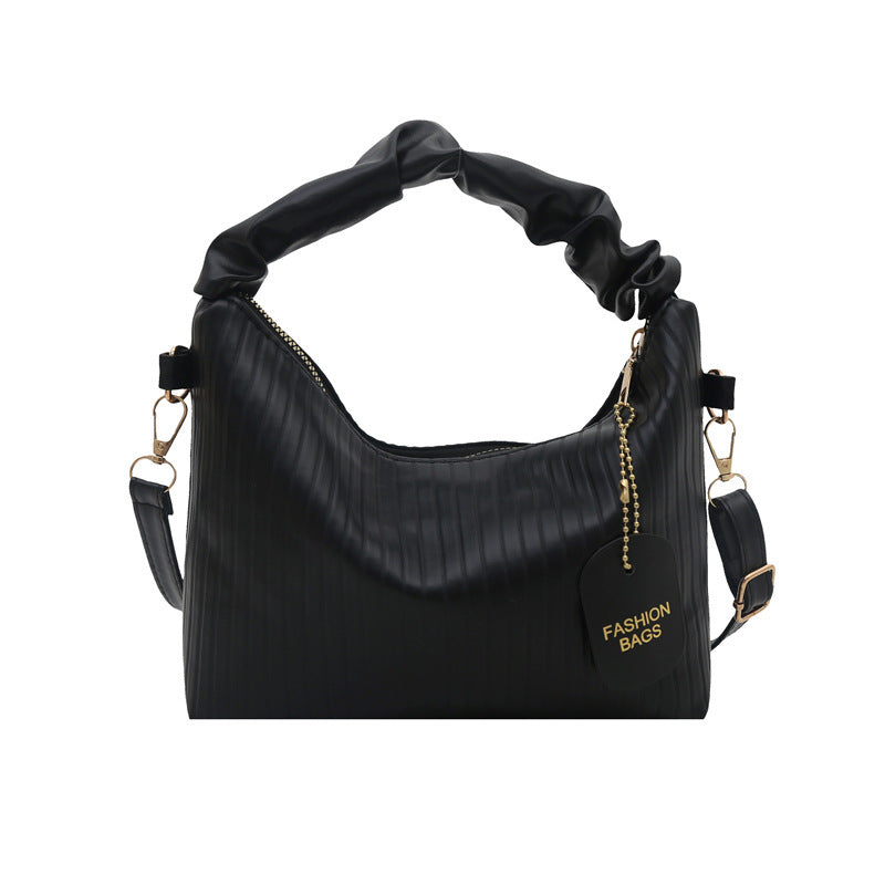 Rippstruktur Schultertasche Brehn