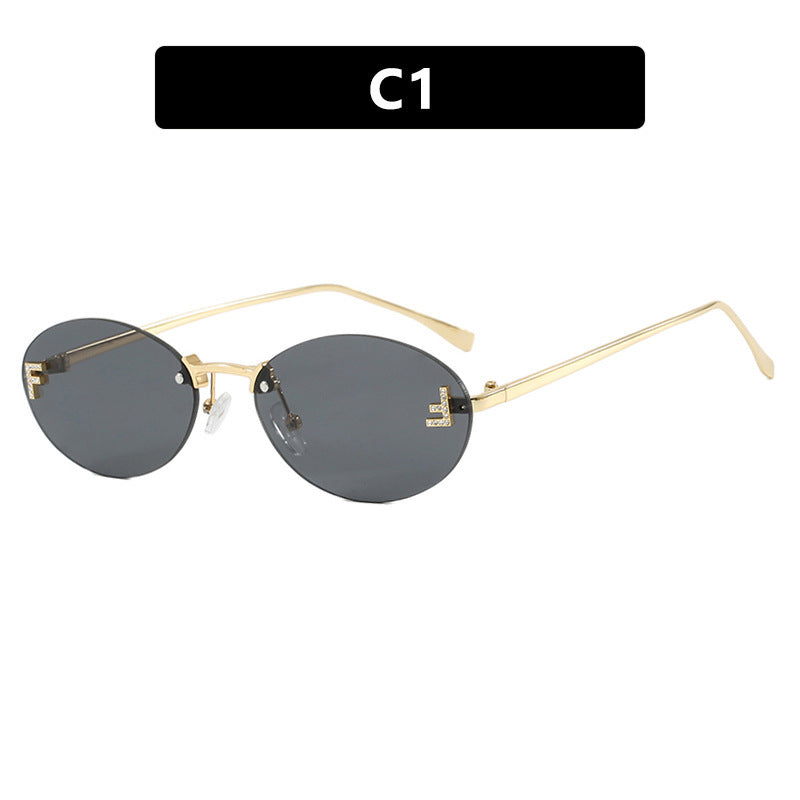 Damen modische Sonnenbrille mit eleganten, runden Gläsern und filigranem Metallrahmen Brehn