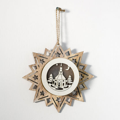 Dekorative Holz-Weihnachts ornament Brehn