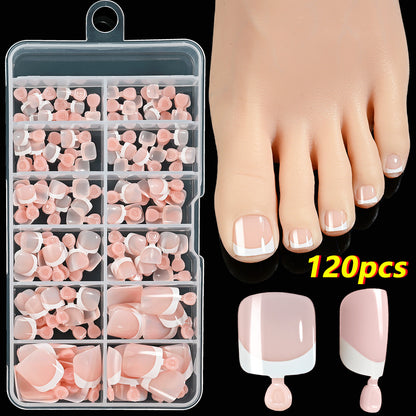 Französische Tip Press-On Nagelset
