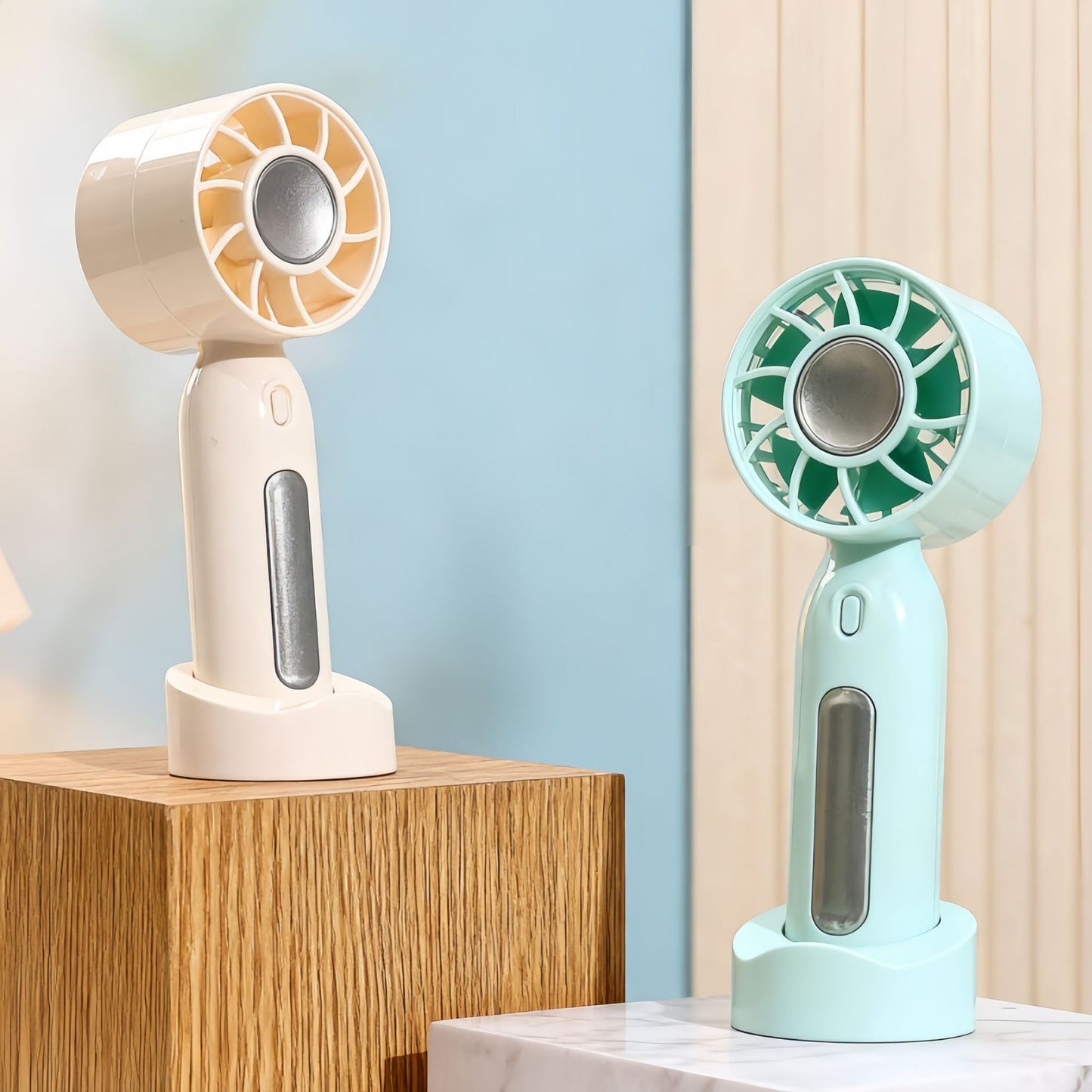 Damen Tragbarer Handventilator mit USB-Ladefunktion und drei Geschwindigkeitsstufen Brehn