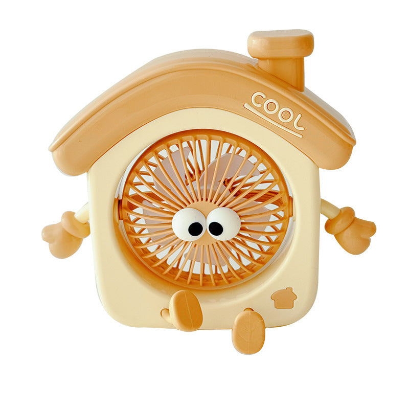Unisex Tragbarer Mini-Tischventilator im kreativen Hausdesign Brehn